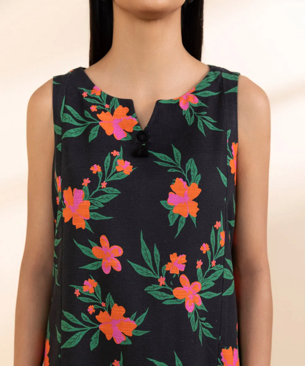 3 Piece - Printed Cambric Suit