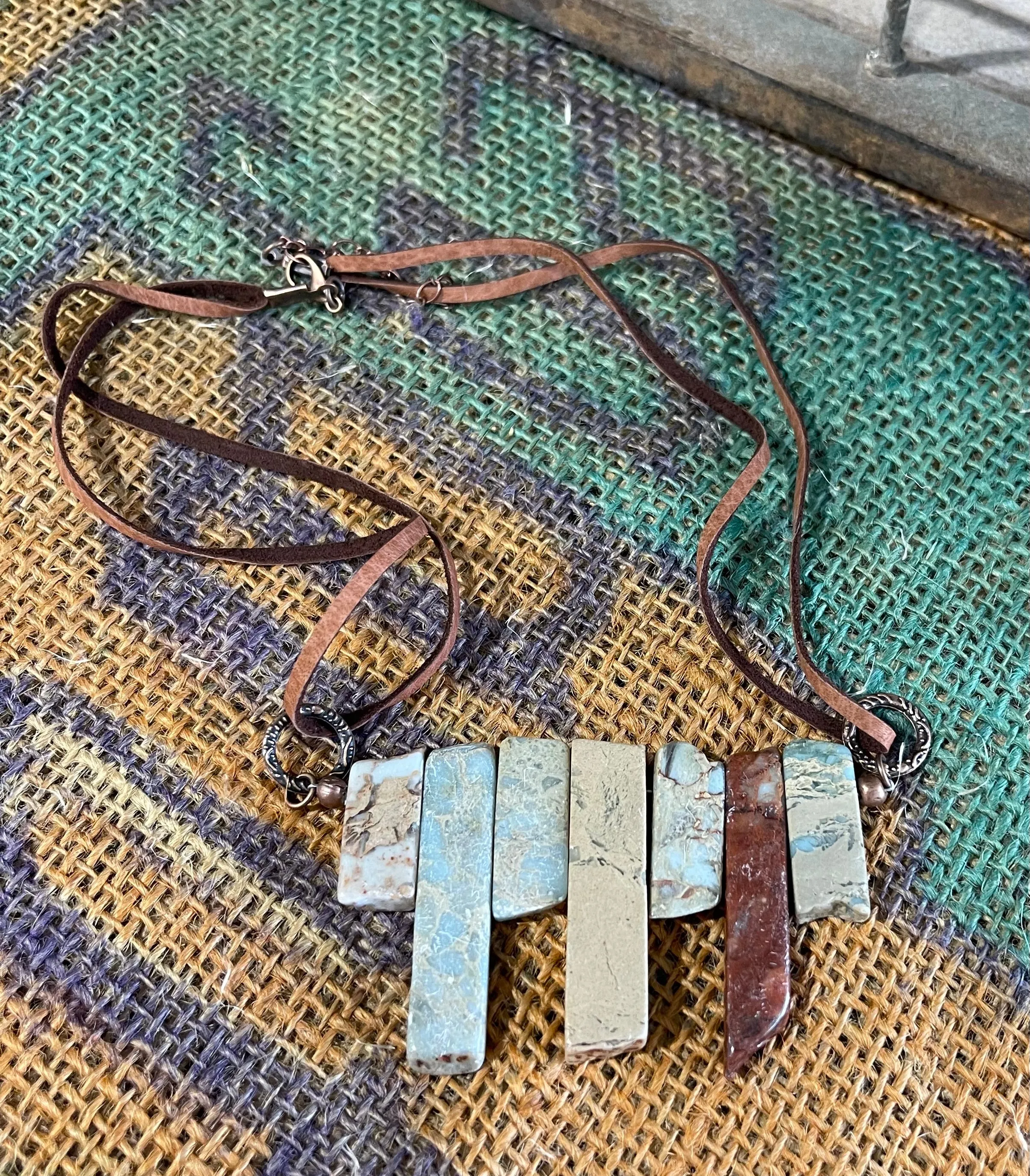 Aqua Terra Leather Cord Necklace