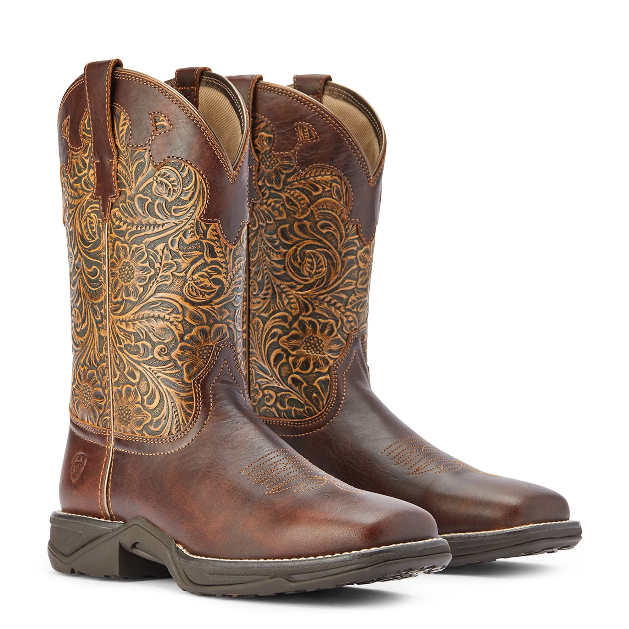 Ariat Ladies Anthem Savanna Rich Clay & Brown Floral Boots 10042421