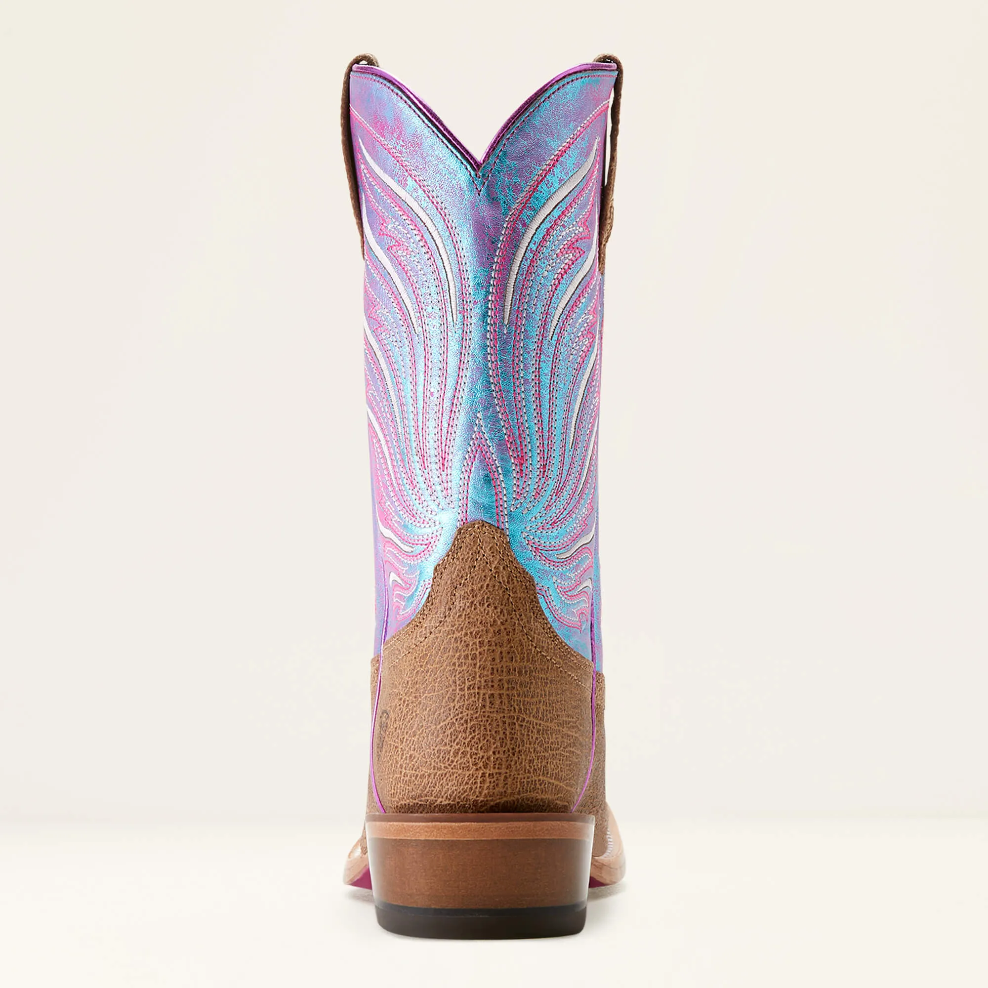 Ariat Women's Brown Futurity Dash Blunt Toe Western Boots with Iridescent Tops