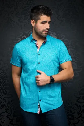 Campra Au Noir Mens Short Sleeve Shirt - Elegant and Stylish