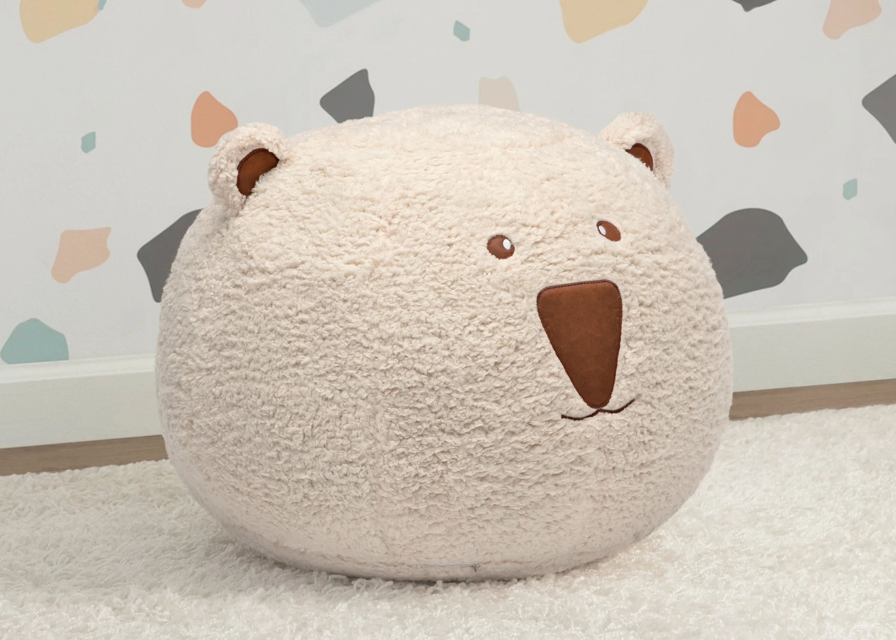 Bear Plush Foam Pouf Ottoman