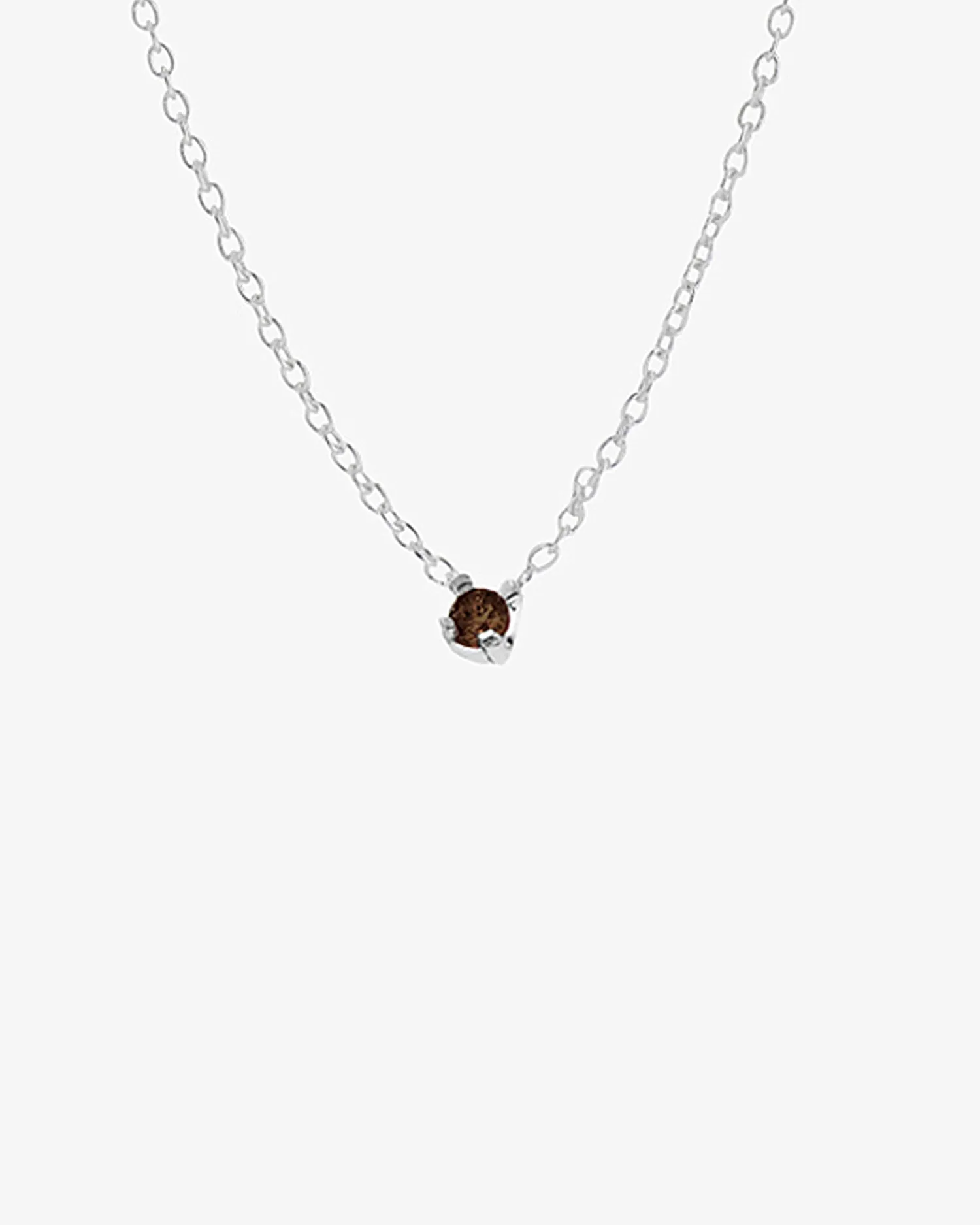 Birthstone necklace silver june