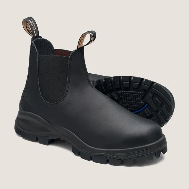 Certainly! An optimized e-commerce title with appropriate modifiers can help attract potential buyers and improve searchability. Heres a suggestion:

Blundstone 2240 Black Lug Boot - Durable, Stylish, All-Weather Ankle Boot for Men and Women

This title includes modifiers that highlight the products key attributes and appeal to a broader audience.