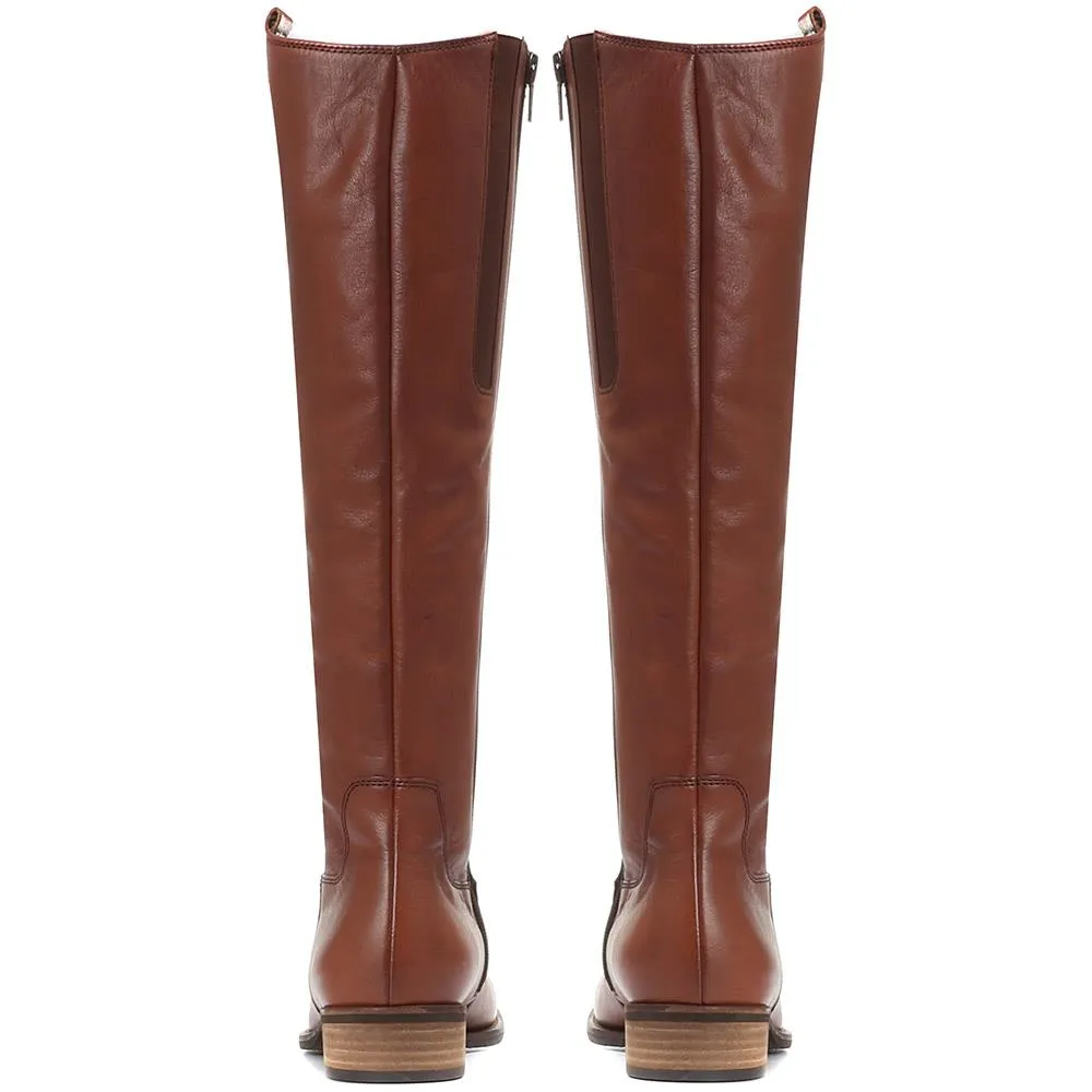 Brook Medium Calf Fit Leather Rider Boots - GAB30573 / 316 651