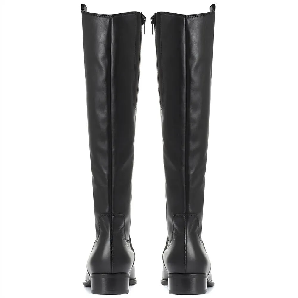 Brook Medium Calf Fit Leather Rider Boots - GAB30573 / 316 651