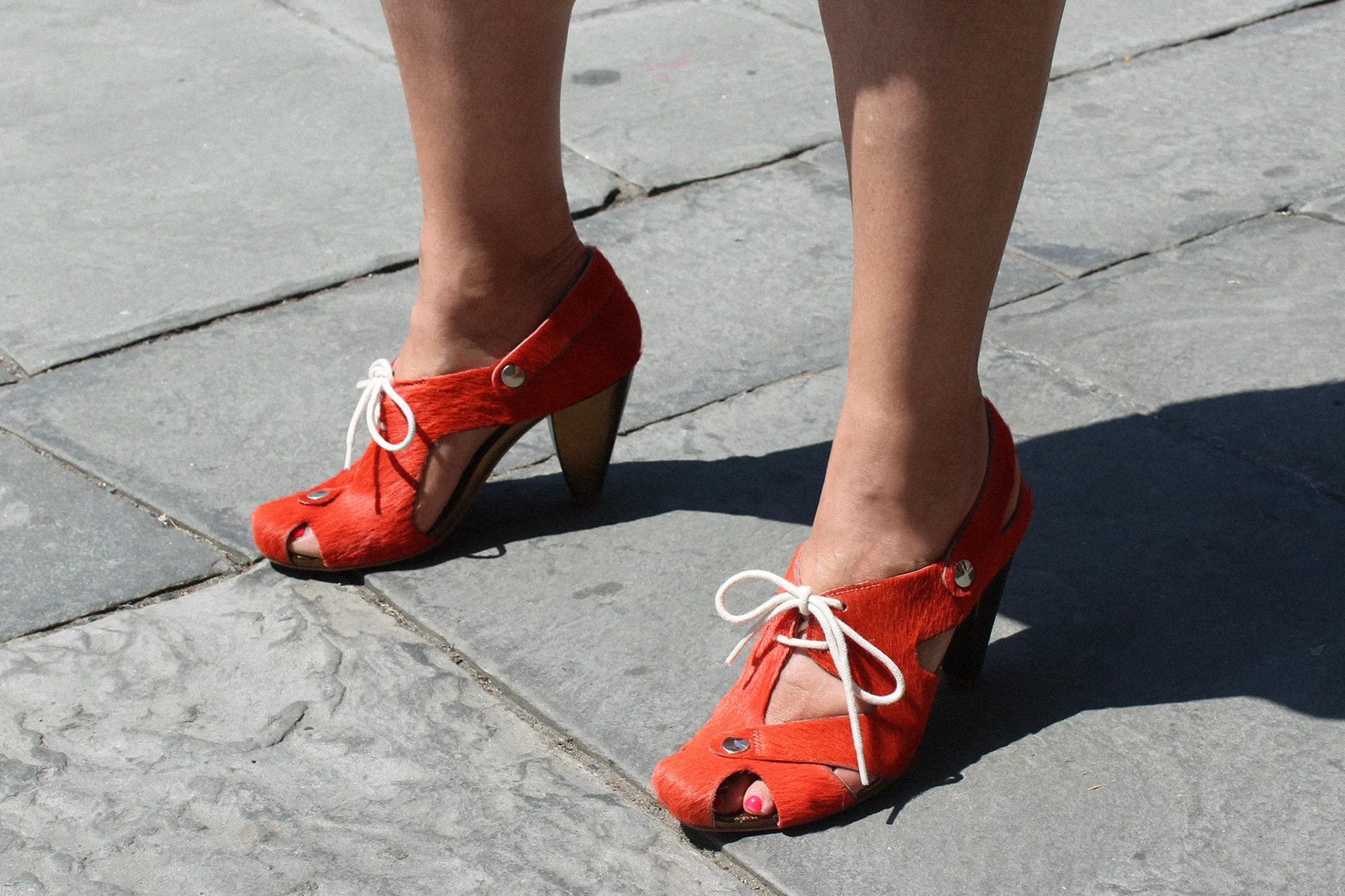 Coco - Orange heel shoe