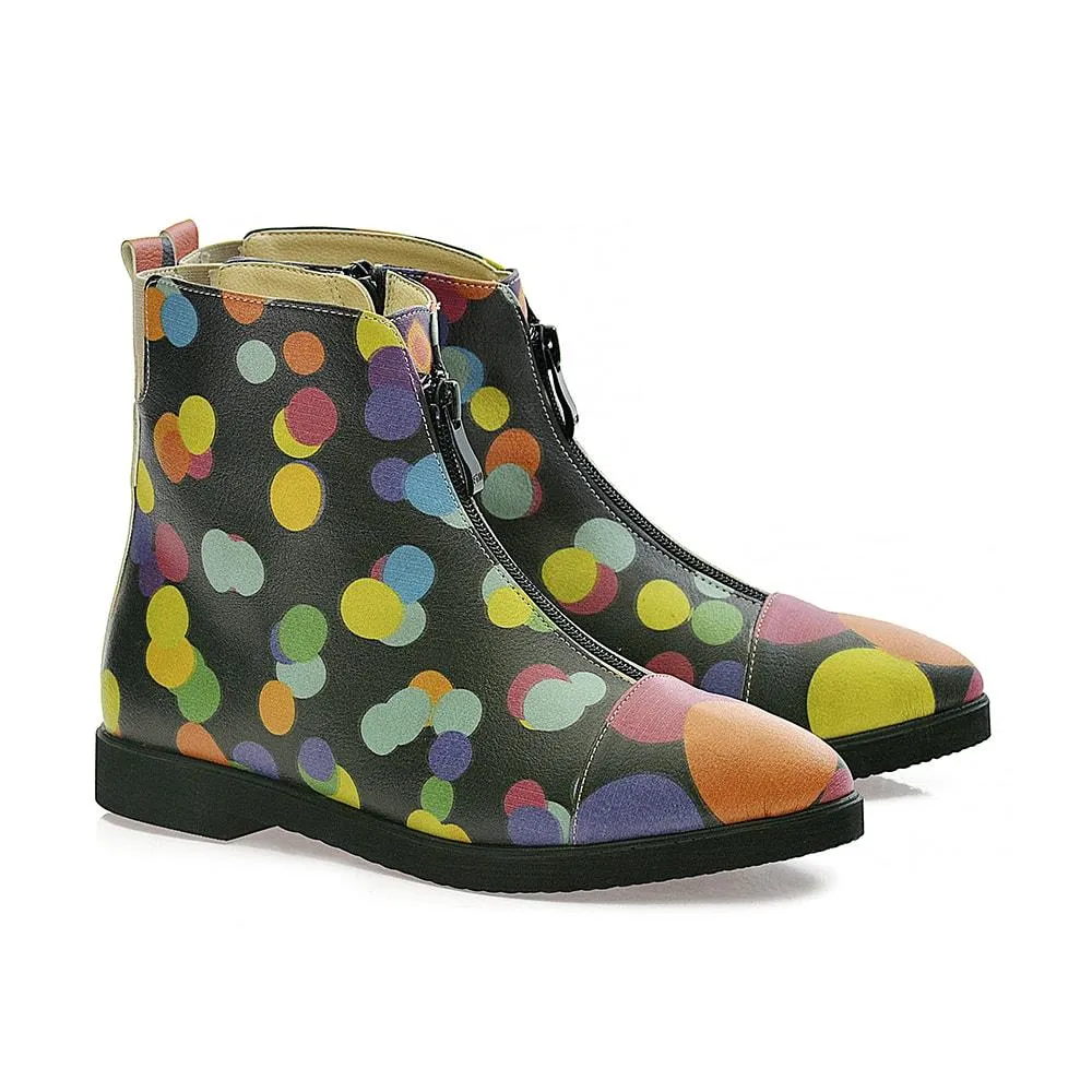 Colored Dots Ankle Boots FER111