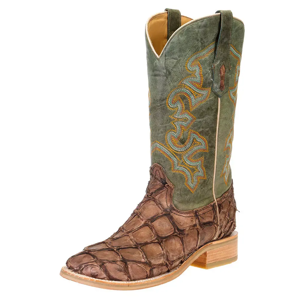 CORRAL MENS BROWN/ TURQUOISE FISH EMBROIDERY BOOTS A4048