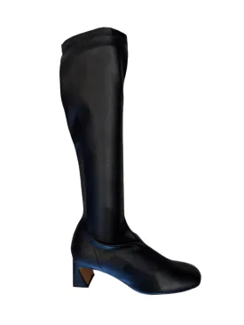 Daelta Black Stretch Boot