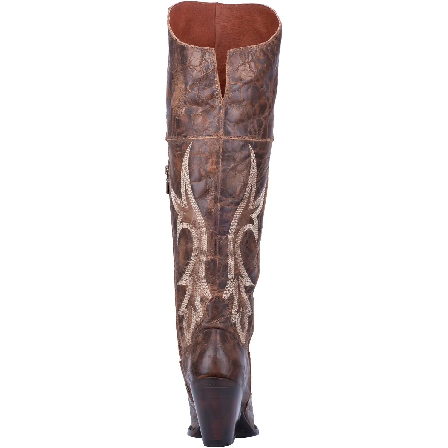Dan Post Women's 20" Brown Jilted Snip Toe Leather Western Boot