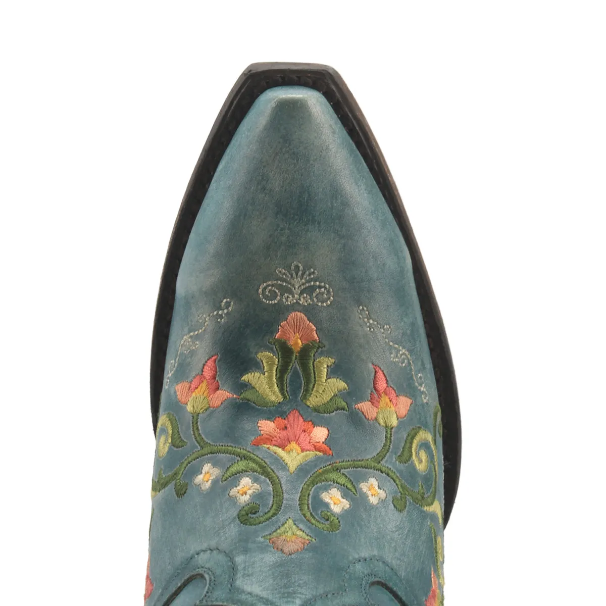 Dan Post Women's 20" Flower Child Turquoise Snip Toe Western Boot