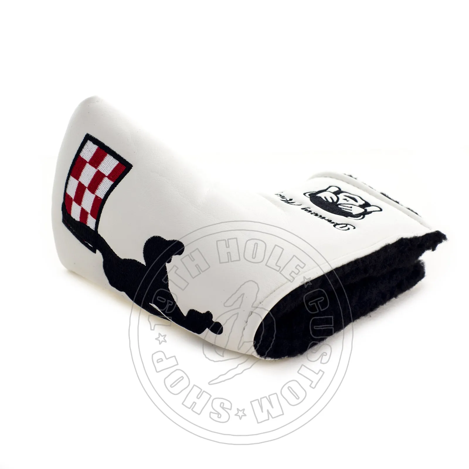 Dancing Monkey Blade and Mid Mallet Putter Headcover, White