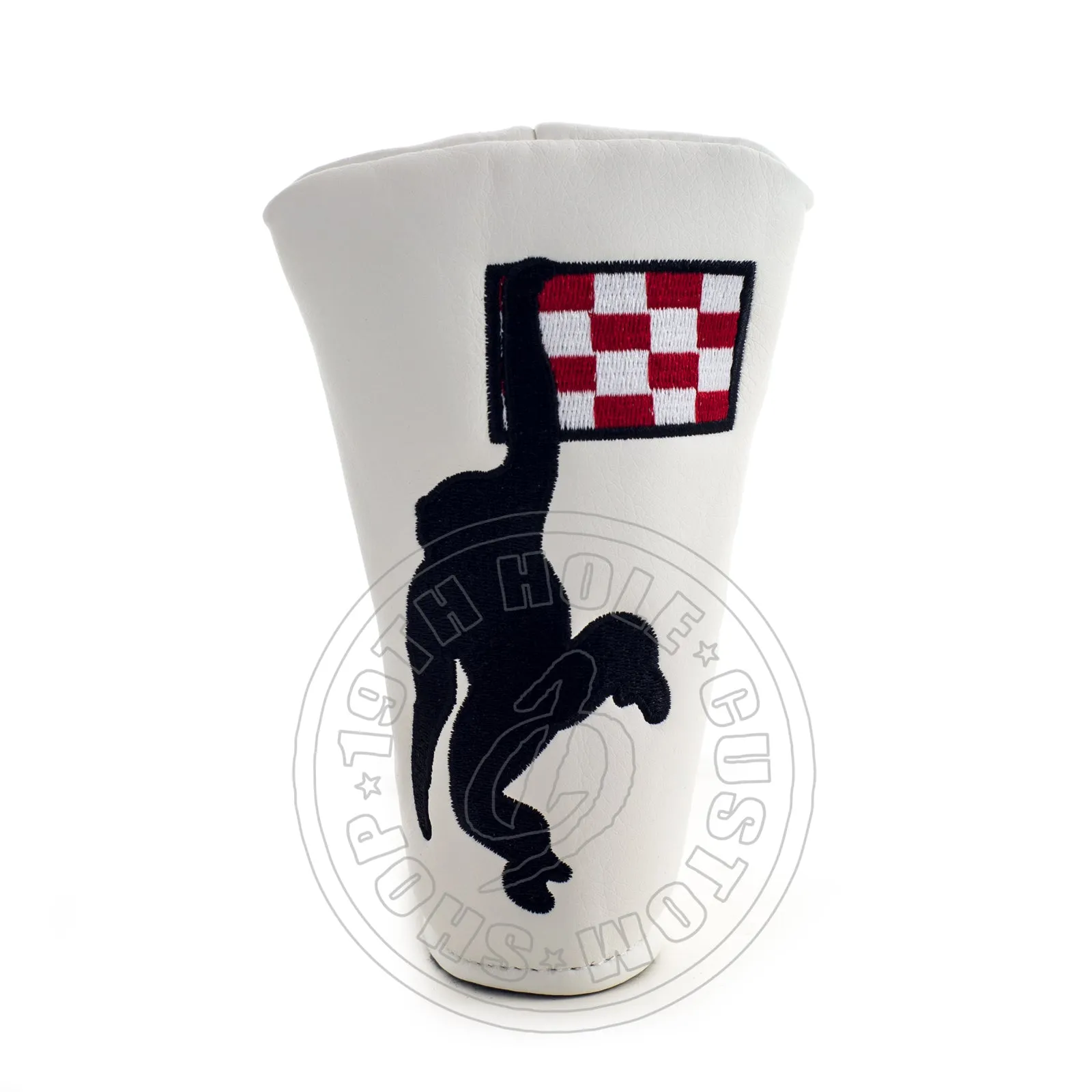 Dancing Monkey Blade and Mid Mallet Putter Headcover, White