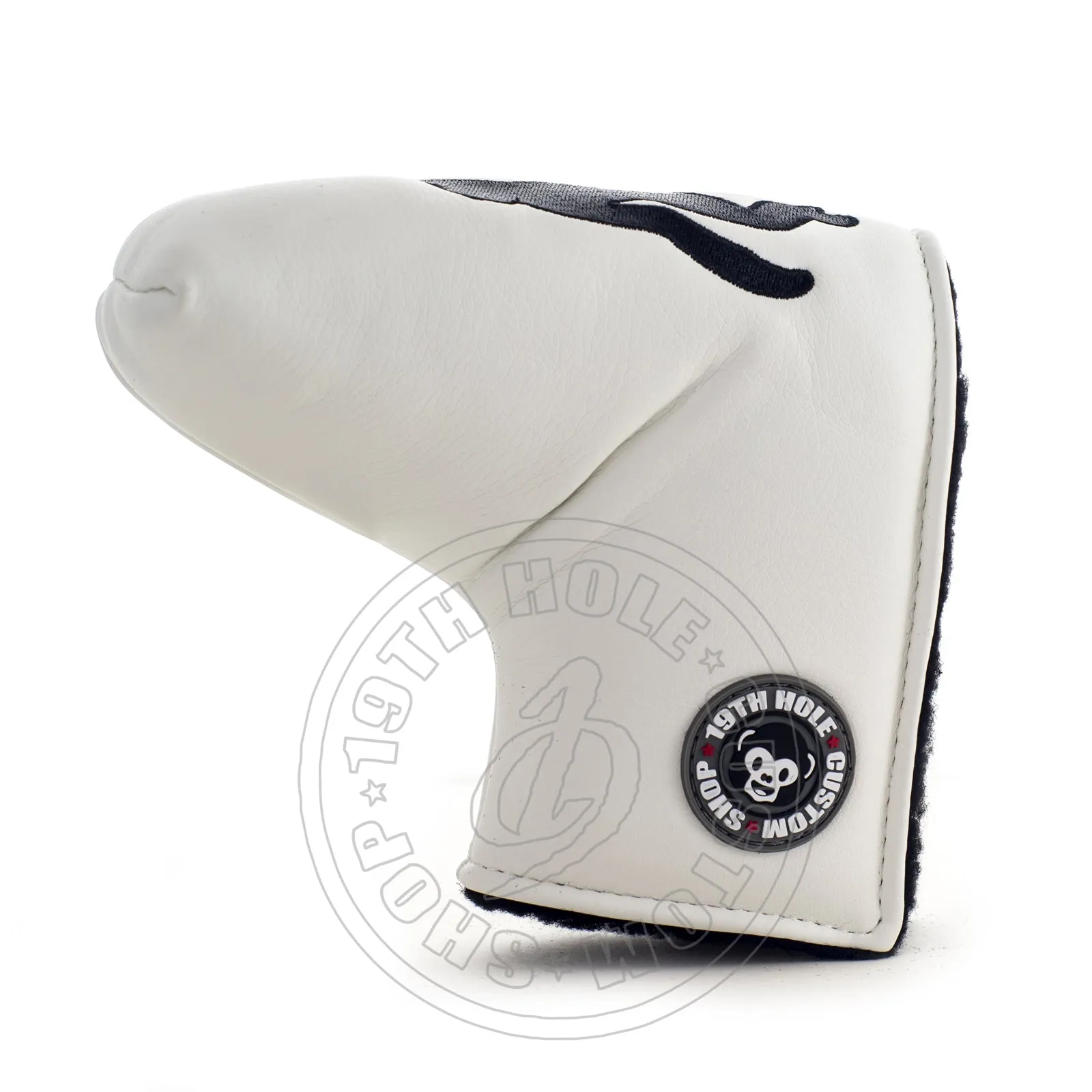 Dancing Monkey Blade and Mid Mallet Putter Headcover, White