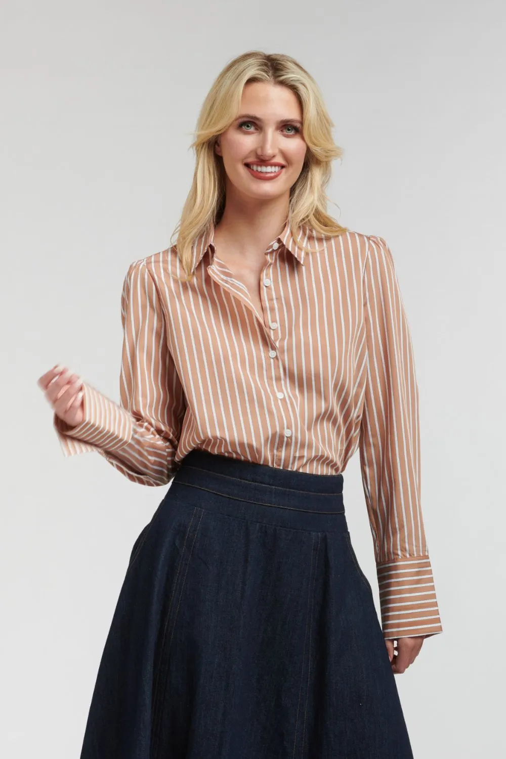 Dandy Stripe Shirt | Toffee Stripe