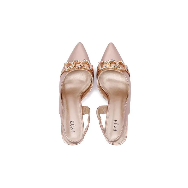 Diamante Detail Sling Back Pumps BB 32