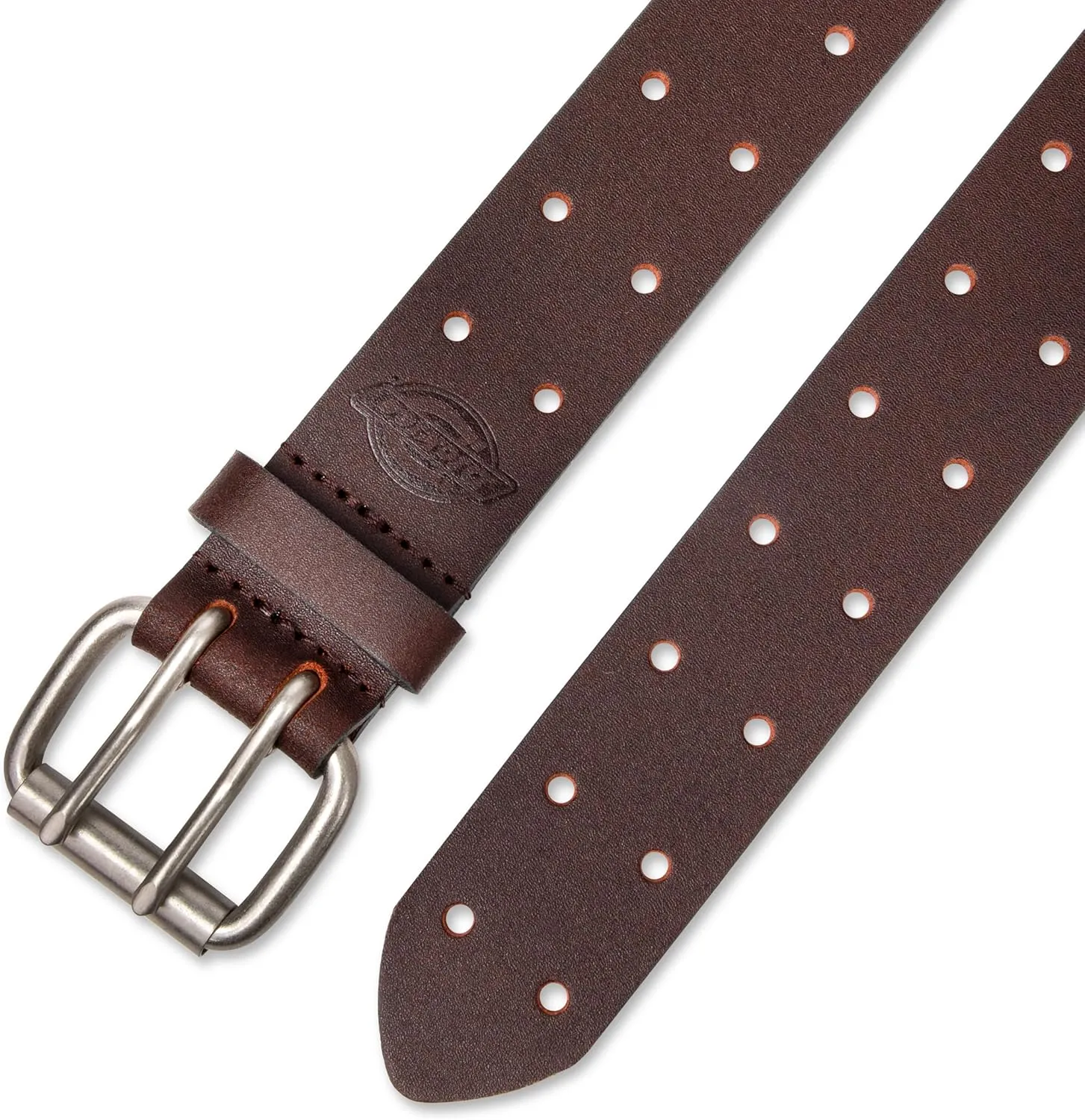 Dickies Men's Double Prong Fully Adjustable Leather Belt