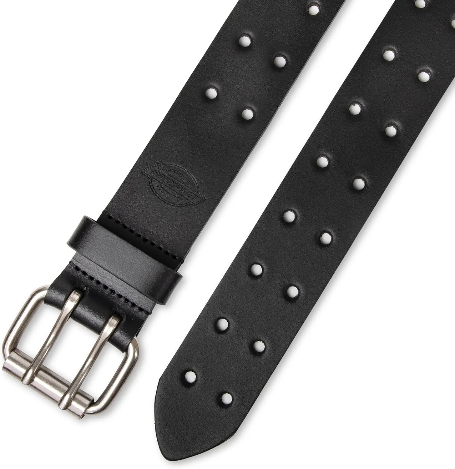 Dickies Men's Double Prong Fully Adjustable Leather Belt