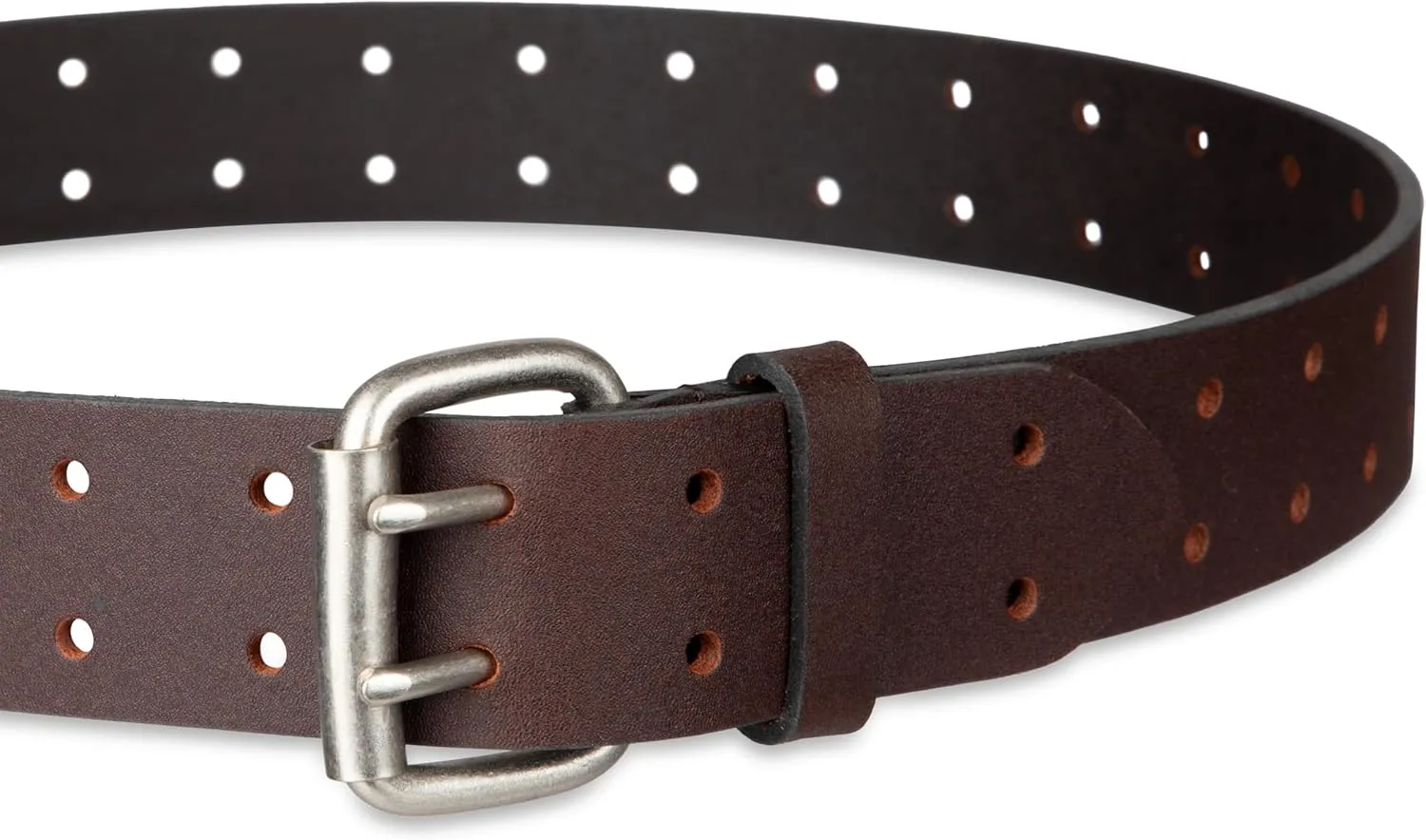 Dickies Men's Double Prong Fully Adjustable Leather Belt