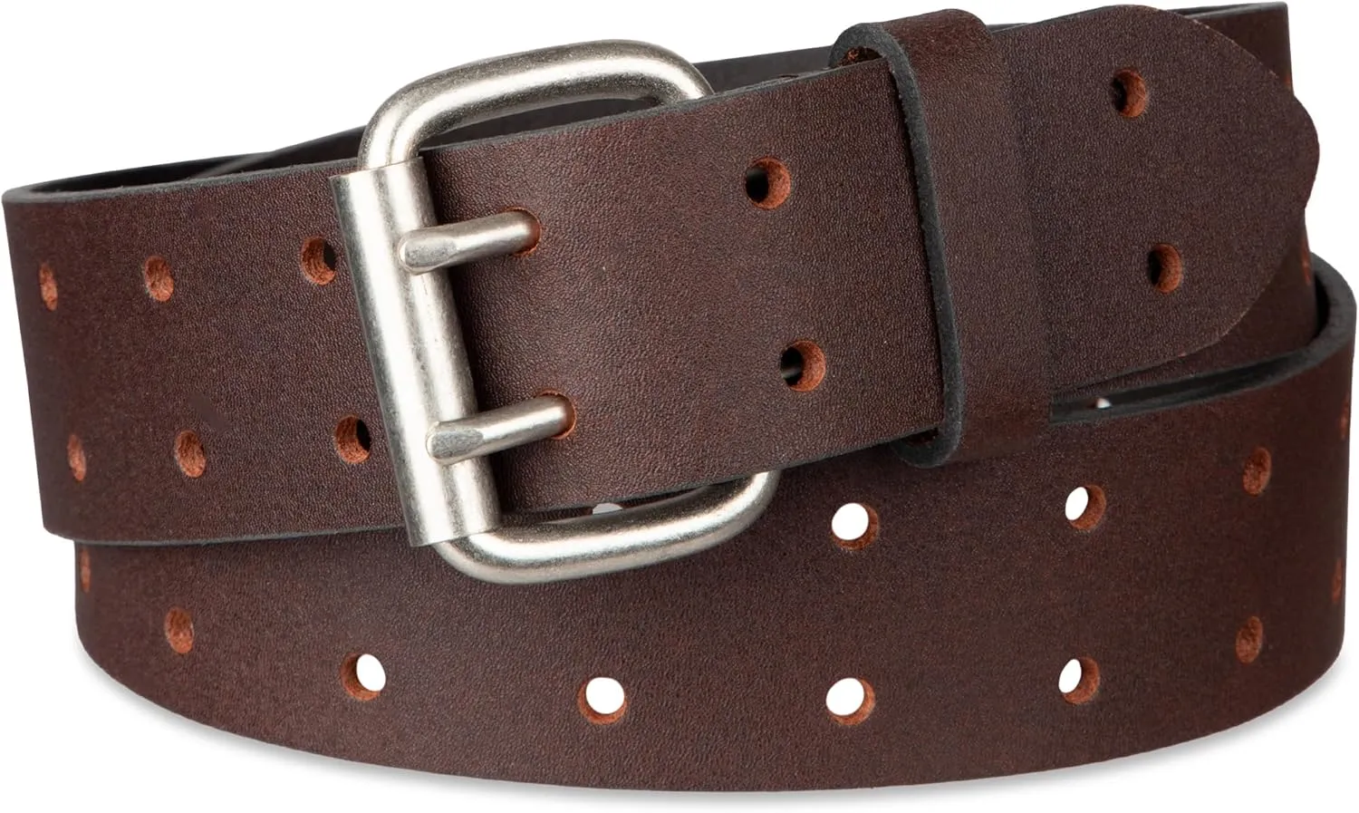 Dickies Men's Double Prong Fully Adjustable Leather Belt