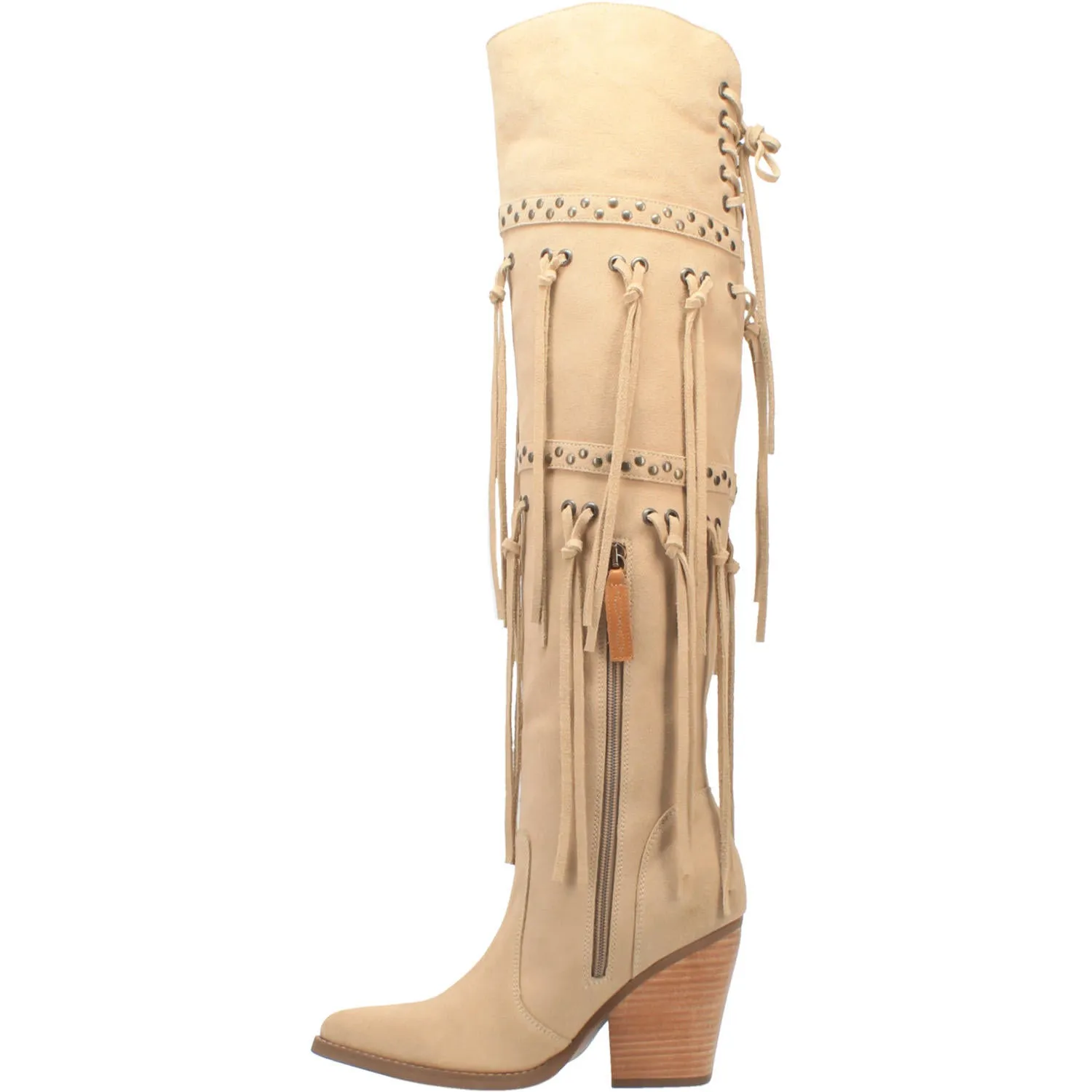 Dingo Women's 22" Witchy Woman Sand Tall Leather Snip Toe Western Boot