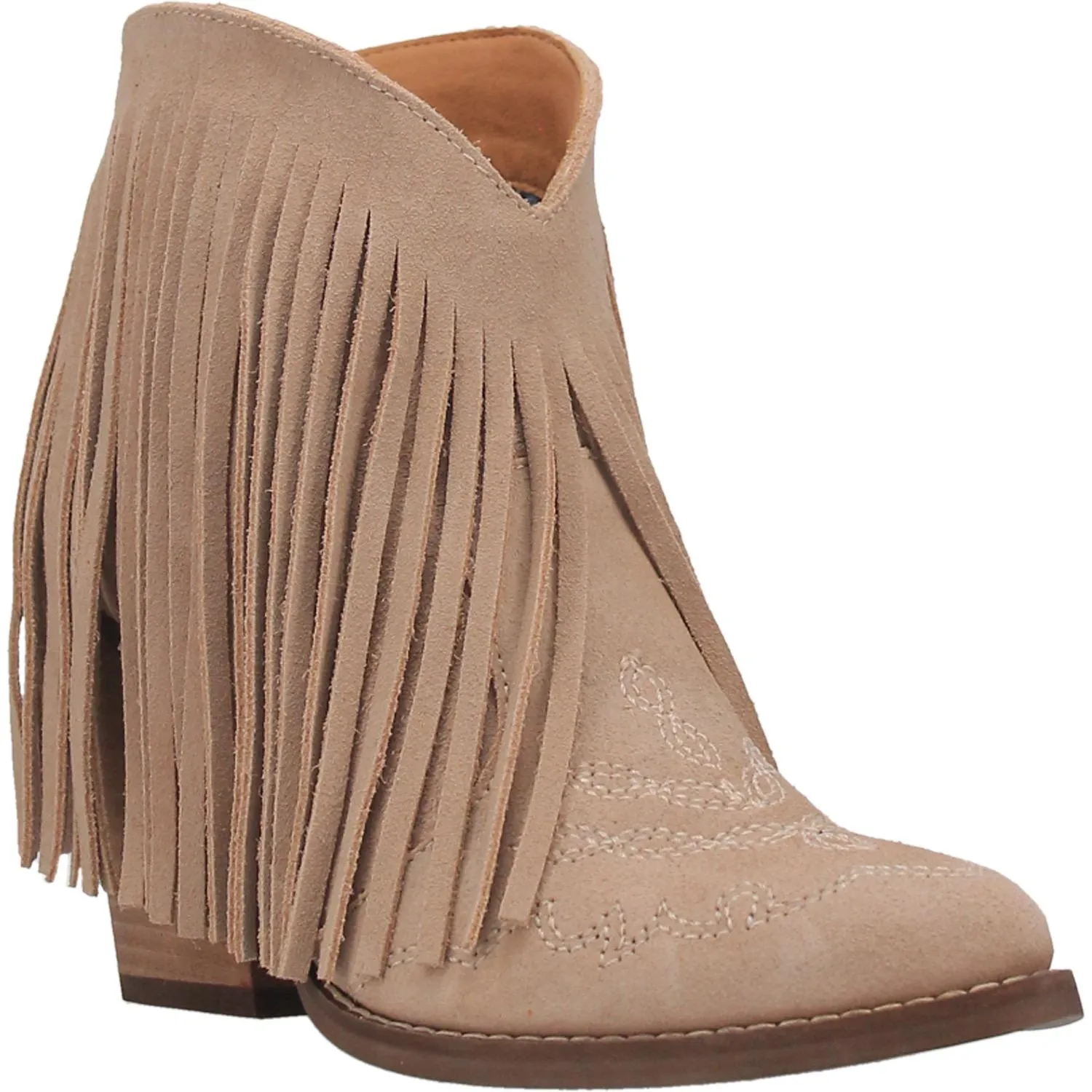 Dingo Women's 6" Tangles Sand Leather Snip Toe Western Bootie