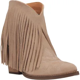 Dingo Women's 6" Tangles Sand Leather Snip Toe Western Bootie