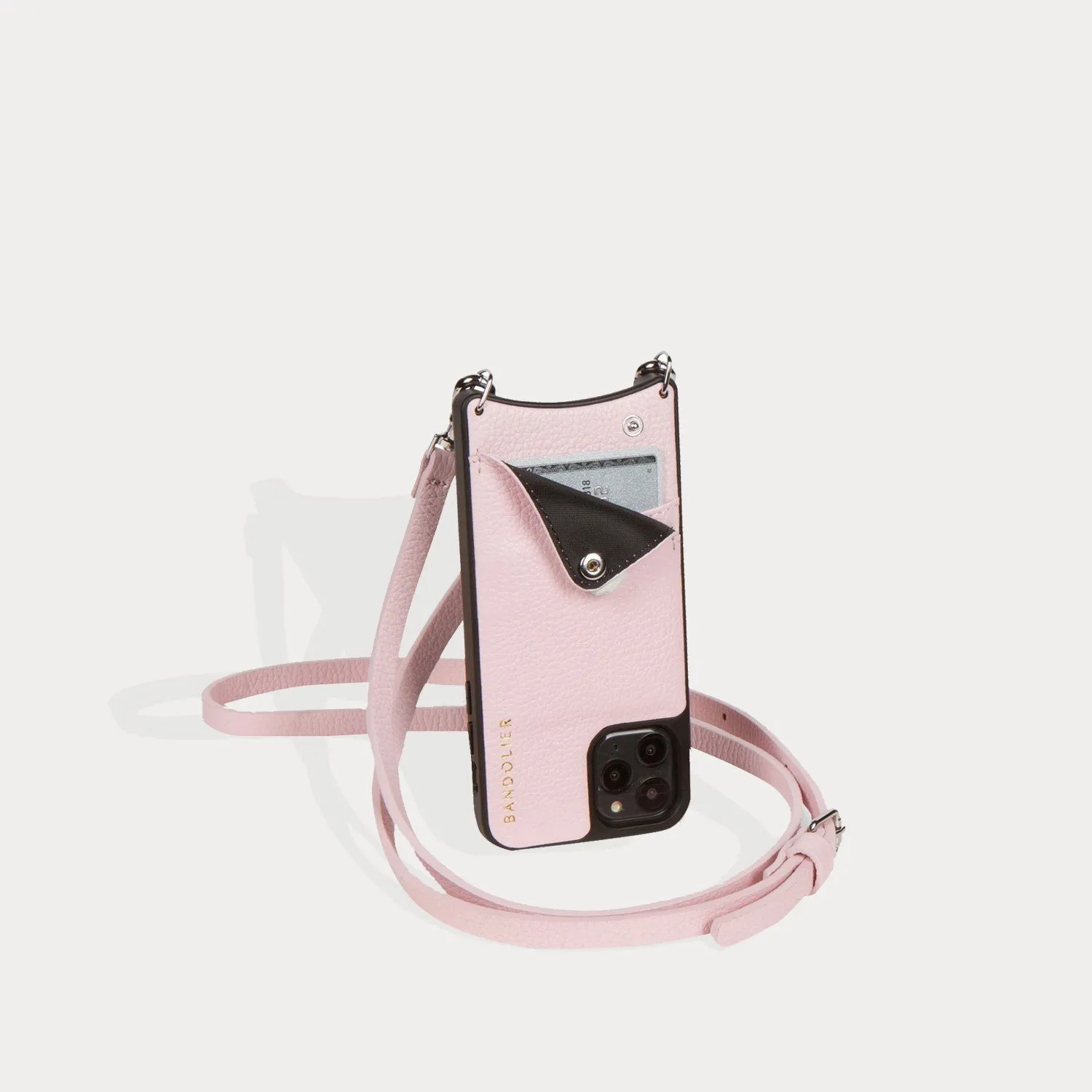Emma Pebble Leather Crossbody Bandolier - Primrose/Silver
