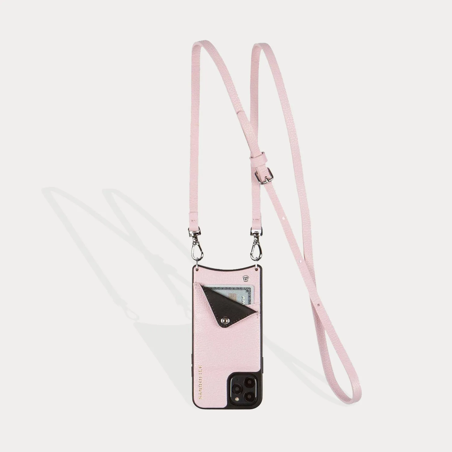 Emma Pebble Leather Crossbody Bandolier - Primrose/Silver
