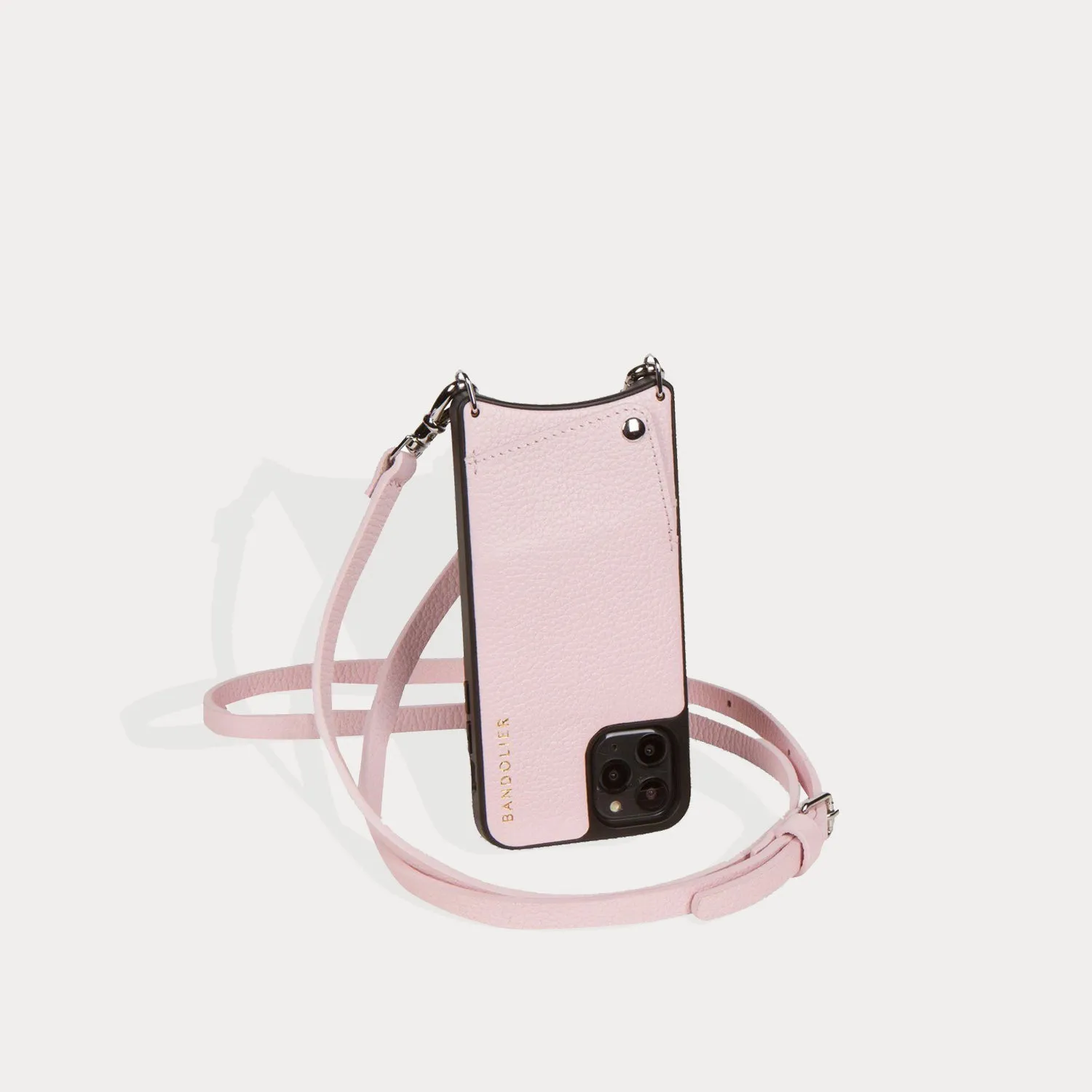 Emma Pebble Leather Crossbody Bandolier - Primrose/Silver