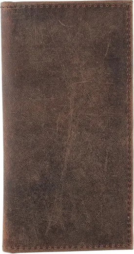 F&L CLASSIC Men's RFID Vintage Look Genuine Leather Long Bifold Wallet Checkbook Wallets,buffalo vintage leather