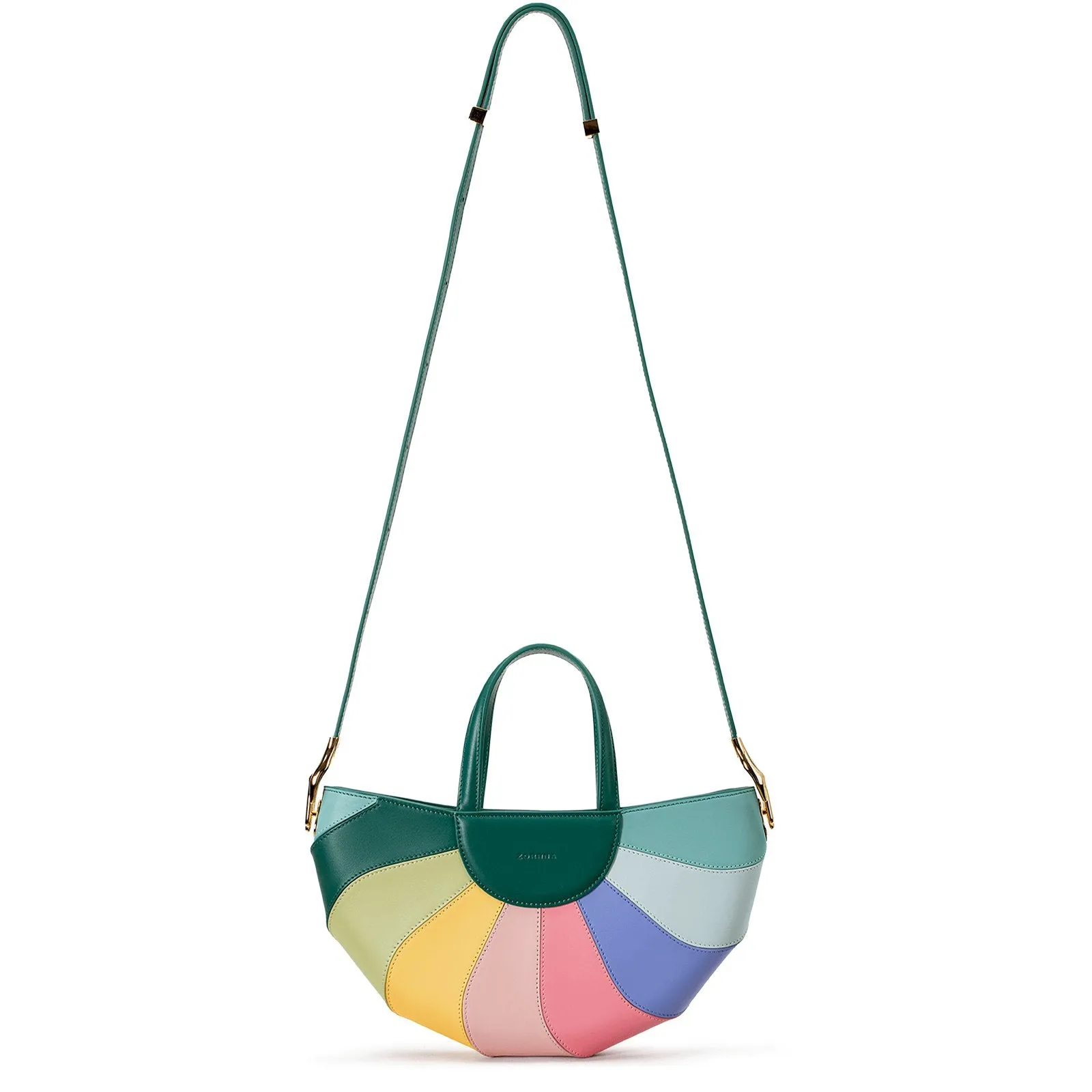 Fan Handbag Purse Blue