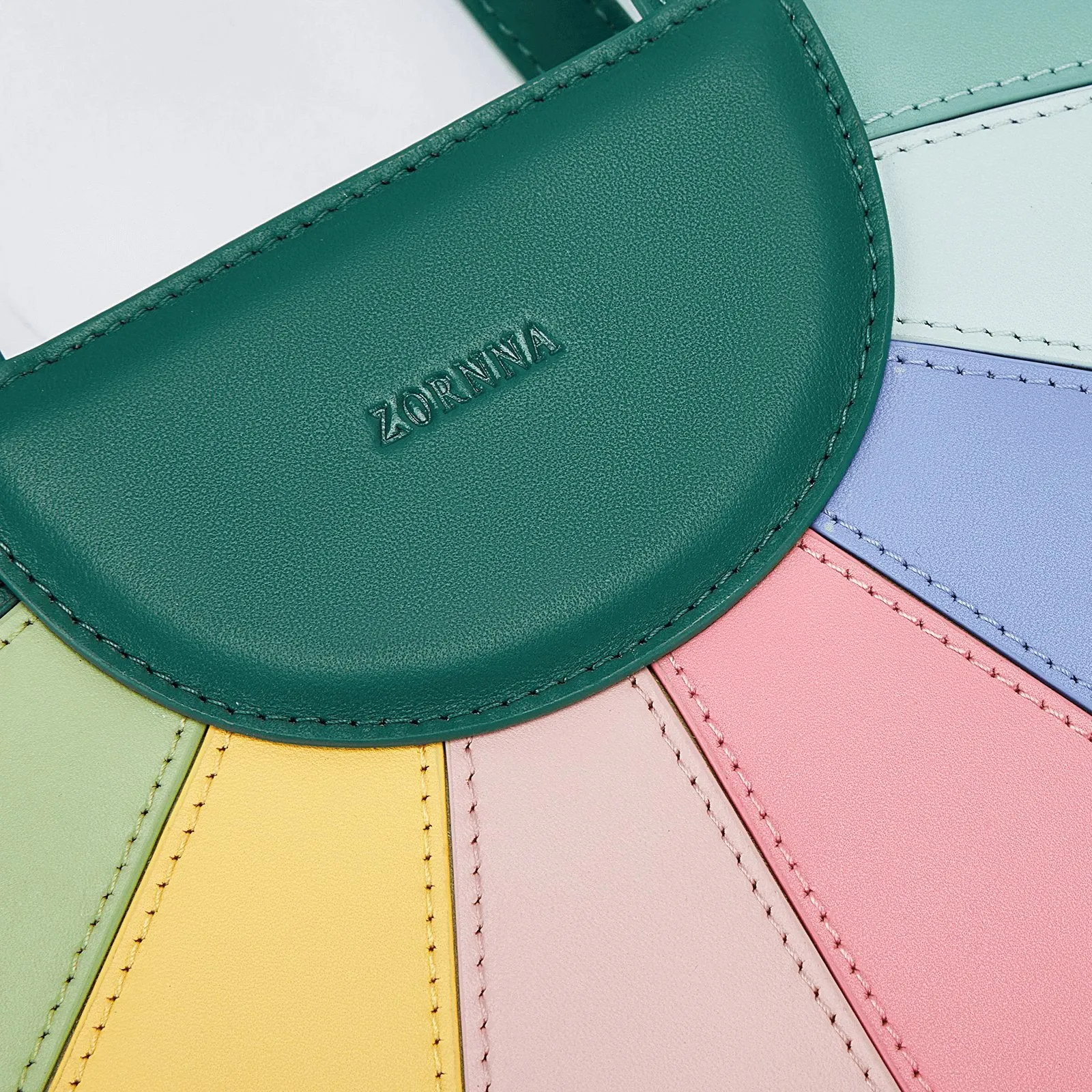 Fan Handbag Purse Blue
