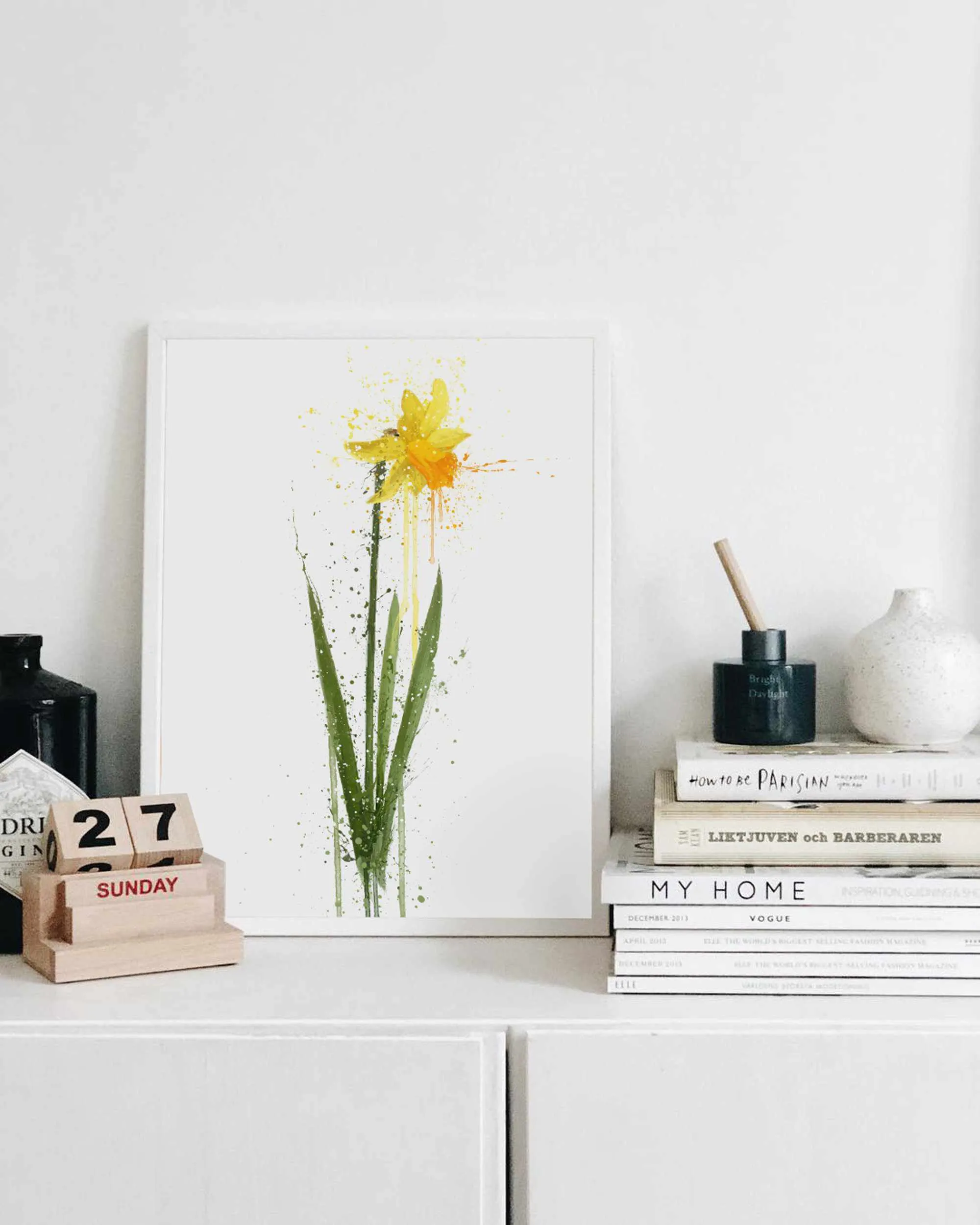 Flower Wall Art Print 'Daffodil'