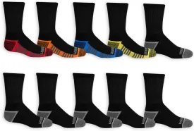 Fruit of the Loom Boys' 10 Pack Crew Socks