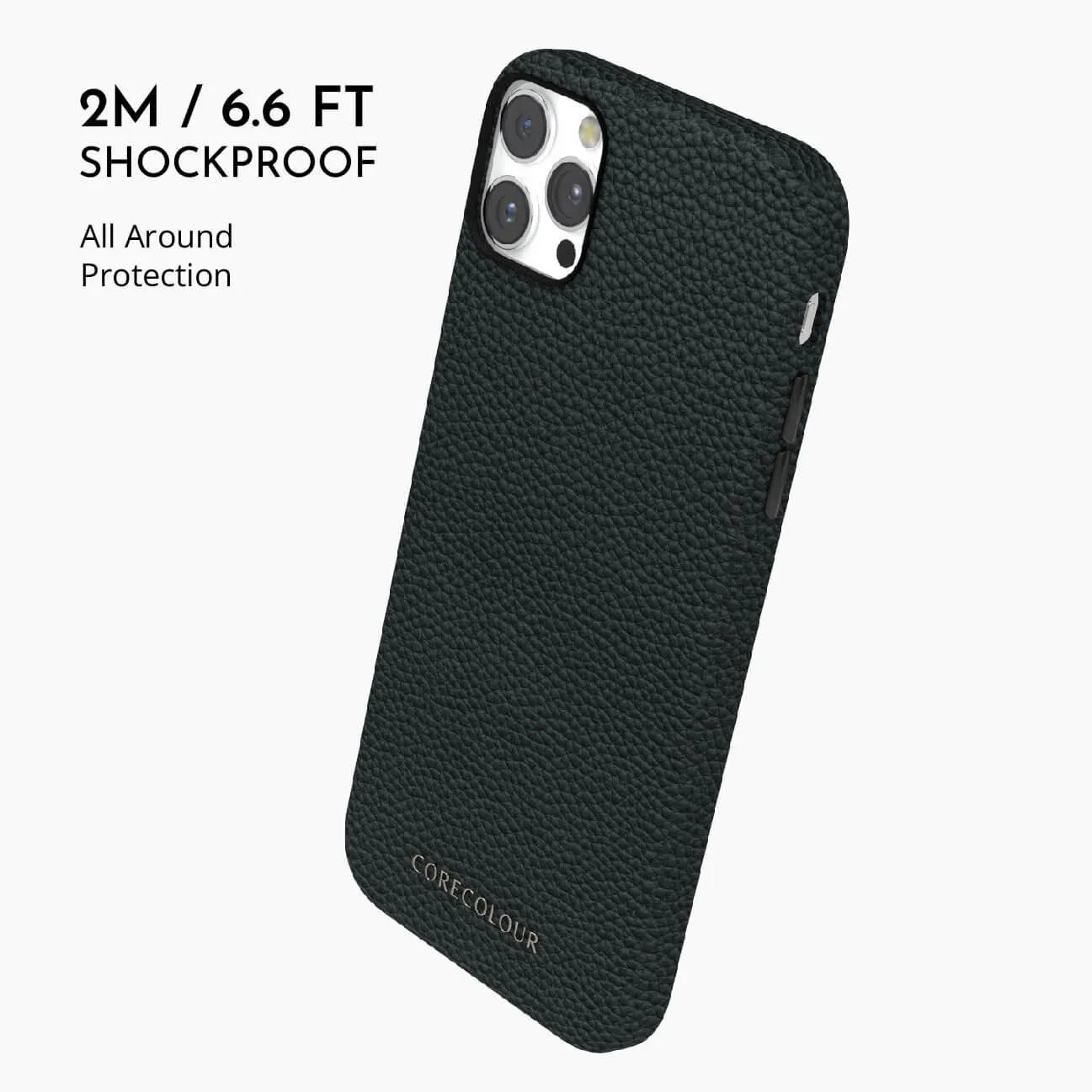 iPhone 11 Black Genuine Leather Phone Case