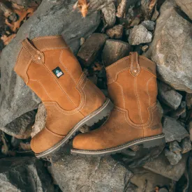 Kodiak Bralorne Women's Pull-On Wellington Composite Toe Leather Work Boot KD0A8354FWE - Wheat