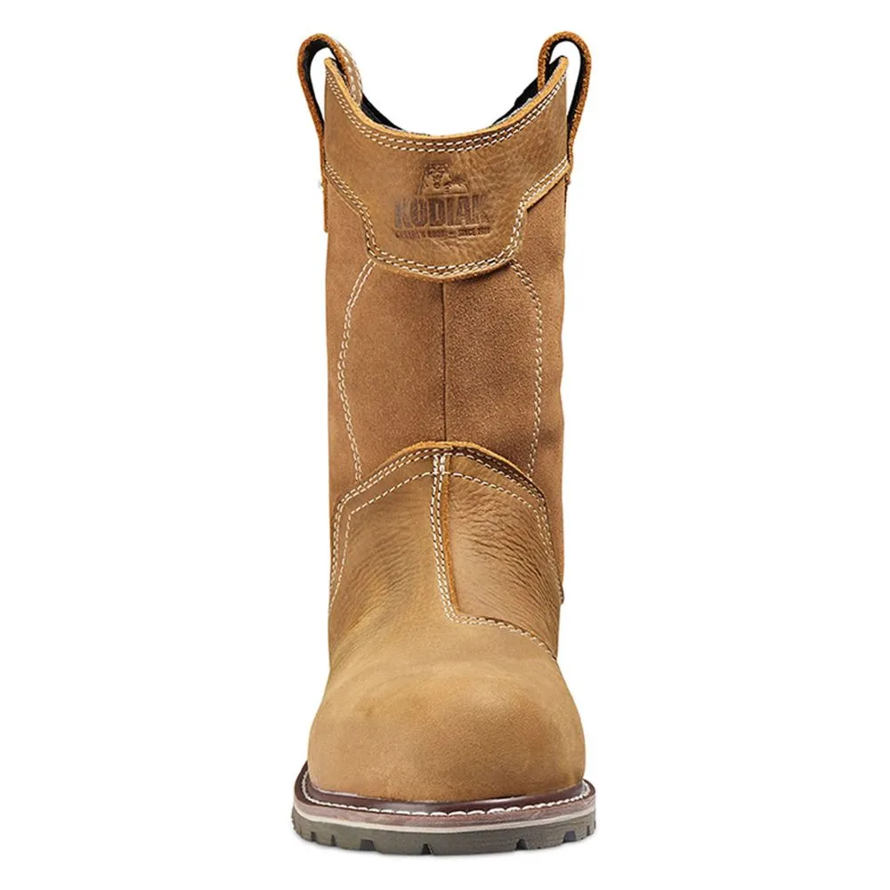 Kodiak Bralorne Women's Pull-On Wellington Composite Toe Leather Work Boot KD0A8354FWE - Wheat