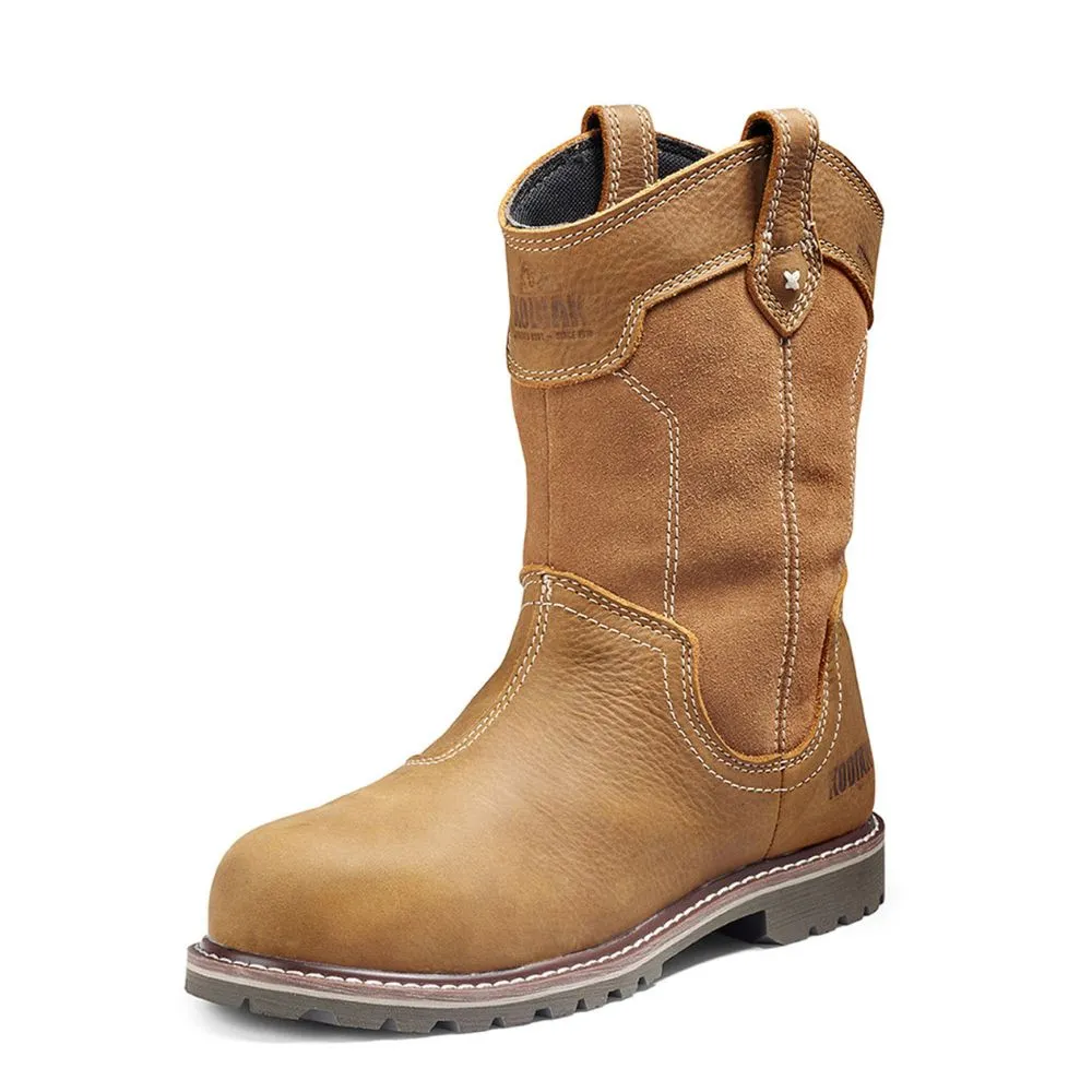 Kodiak Bralorne Women's Pull-On Wellington Composite Toe Leather Work Boot KD0A8354FWE - Wheat