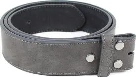 Leather Belt Strap with Vintage Distressed Texture 1.5" Wide with Snaps and without Buckle