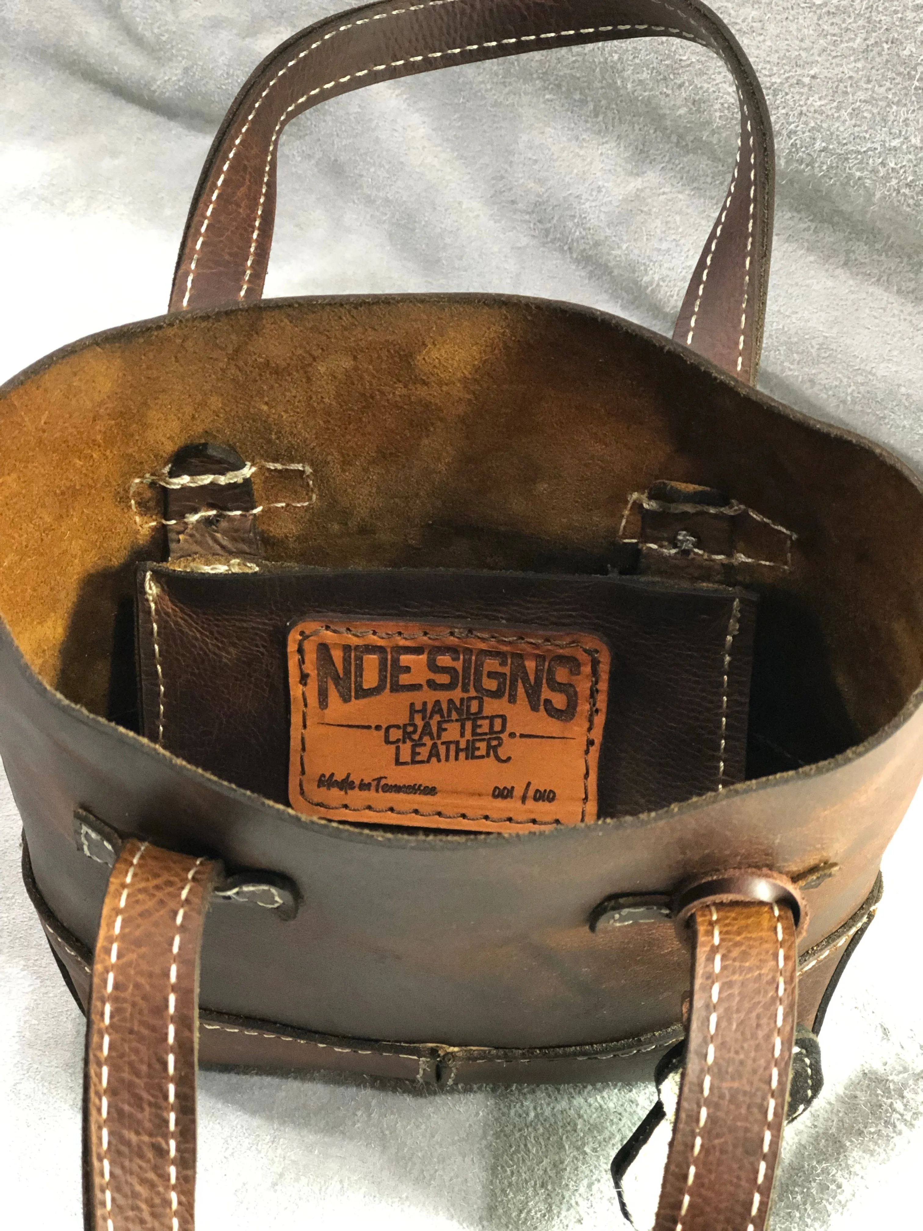 Little Mia Handcrafted Brown Leather Classic Purse