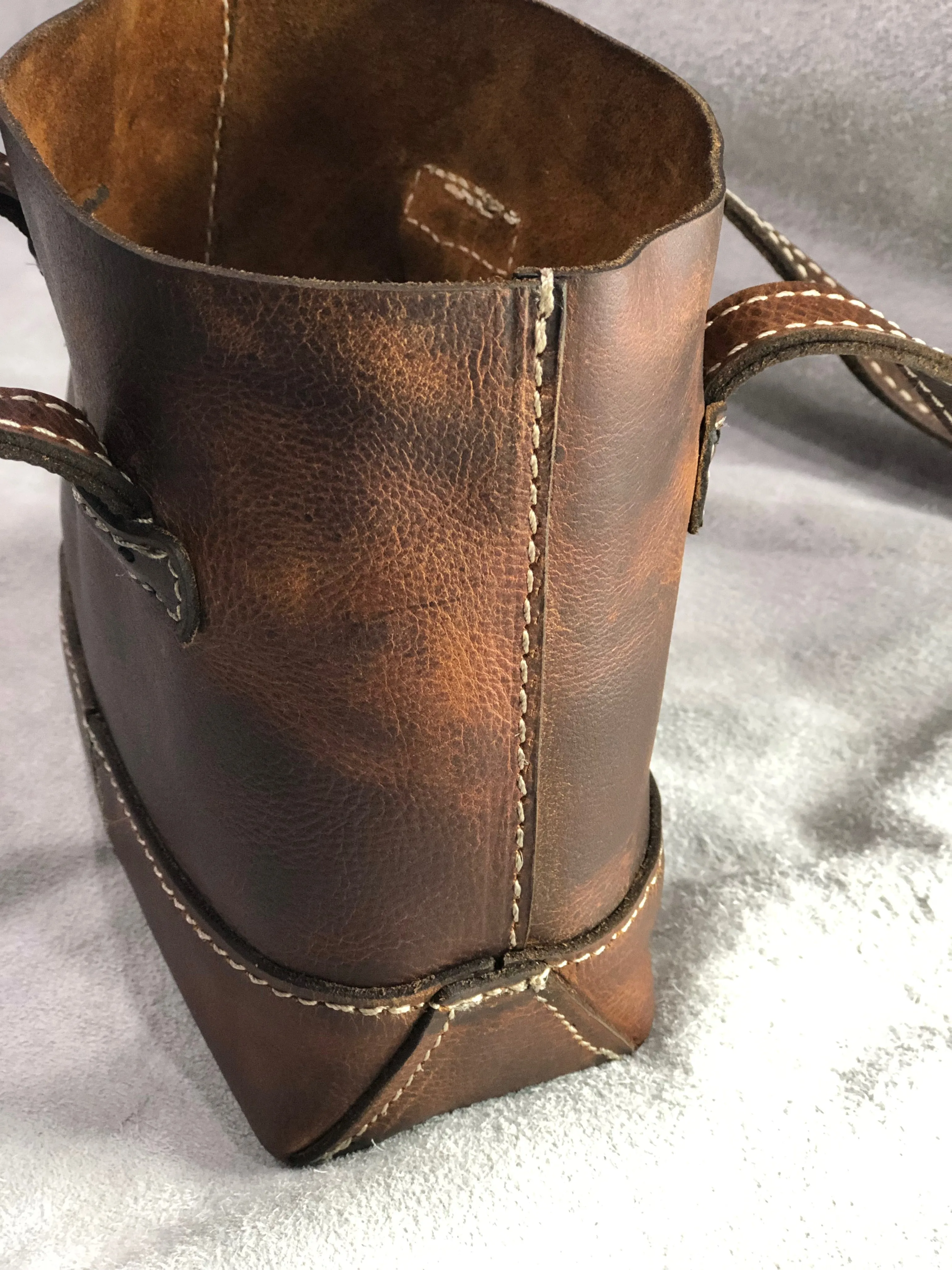 Little Mia Handcrafted Brown Leather Classic Purse