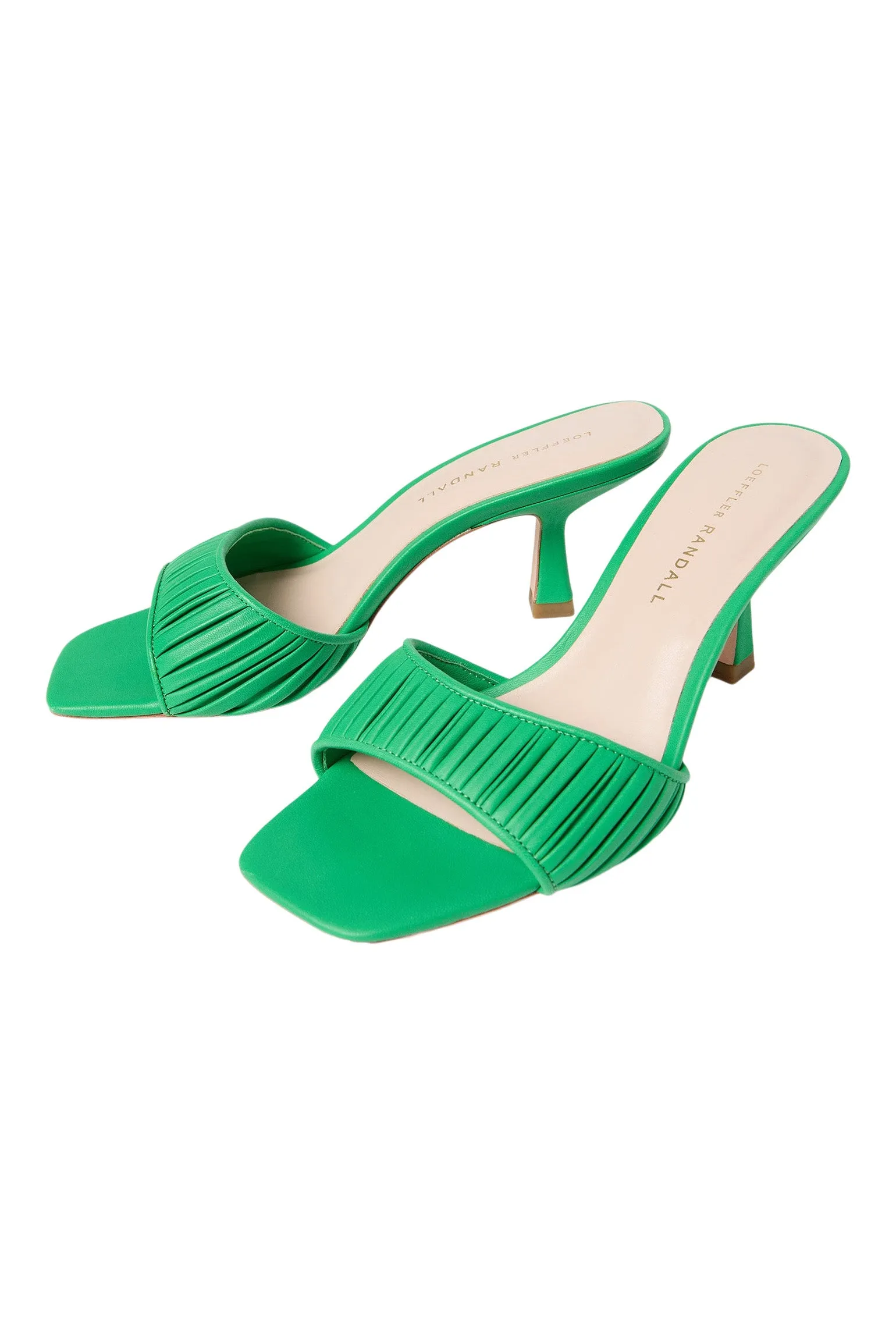 Loeffler Randall Naima Gathered Band Heel in Green