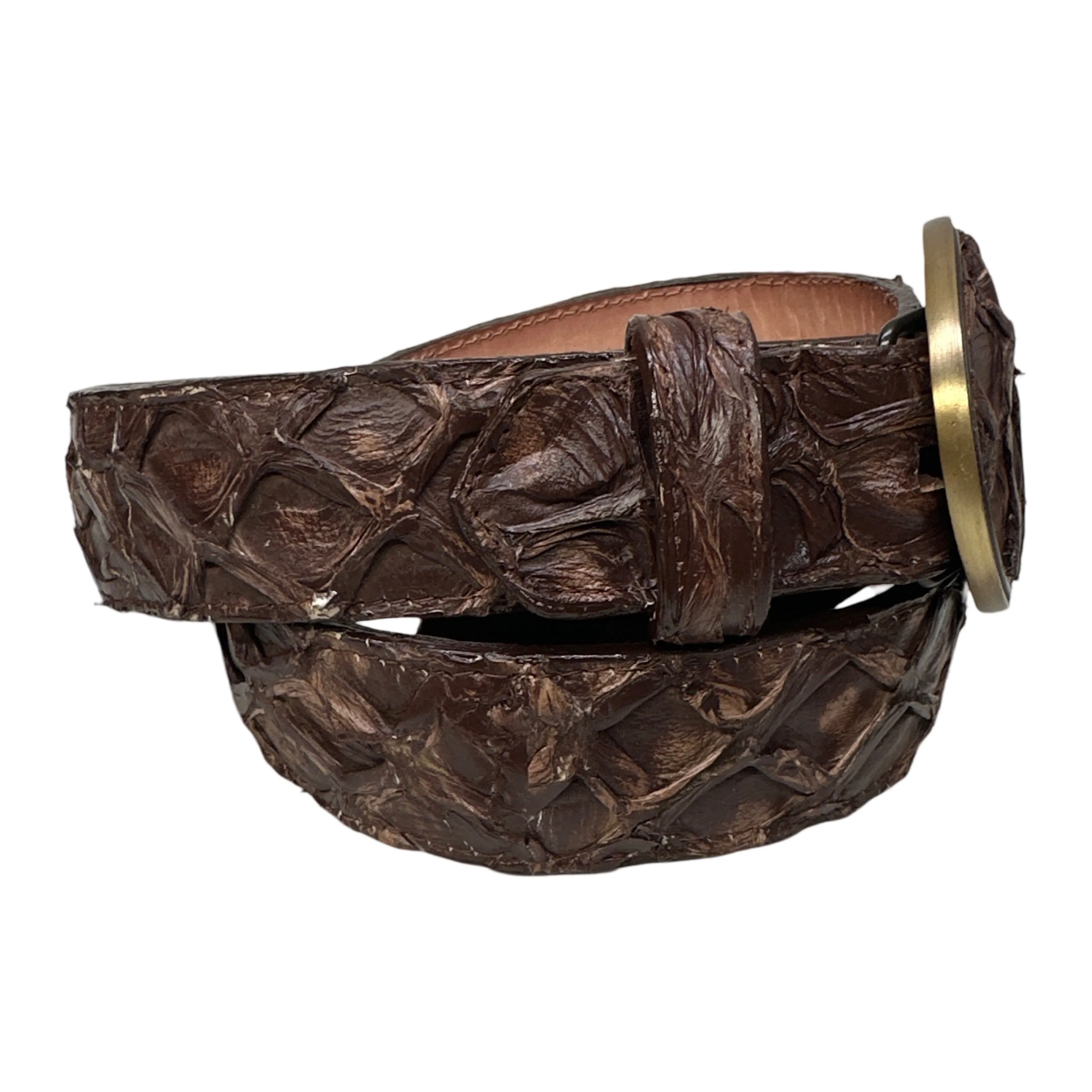 Los Altos Brown Full Skin Pirarucu Fish Belt