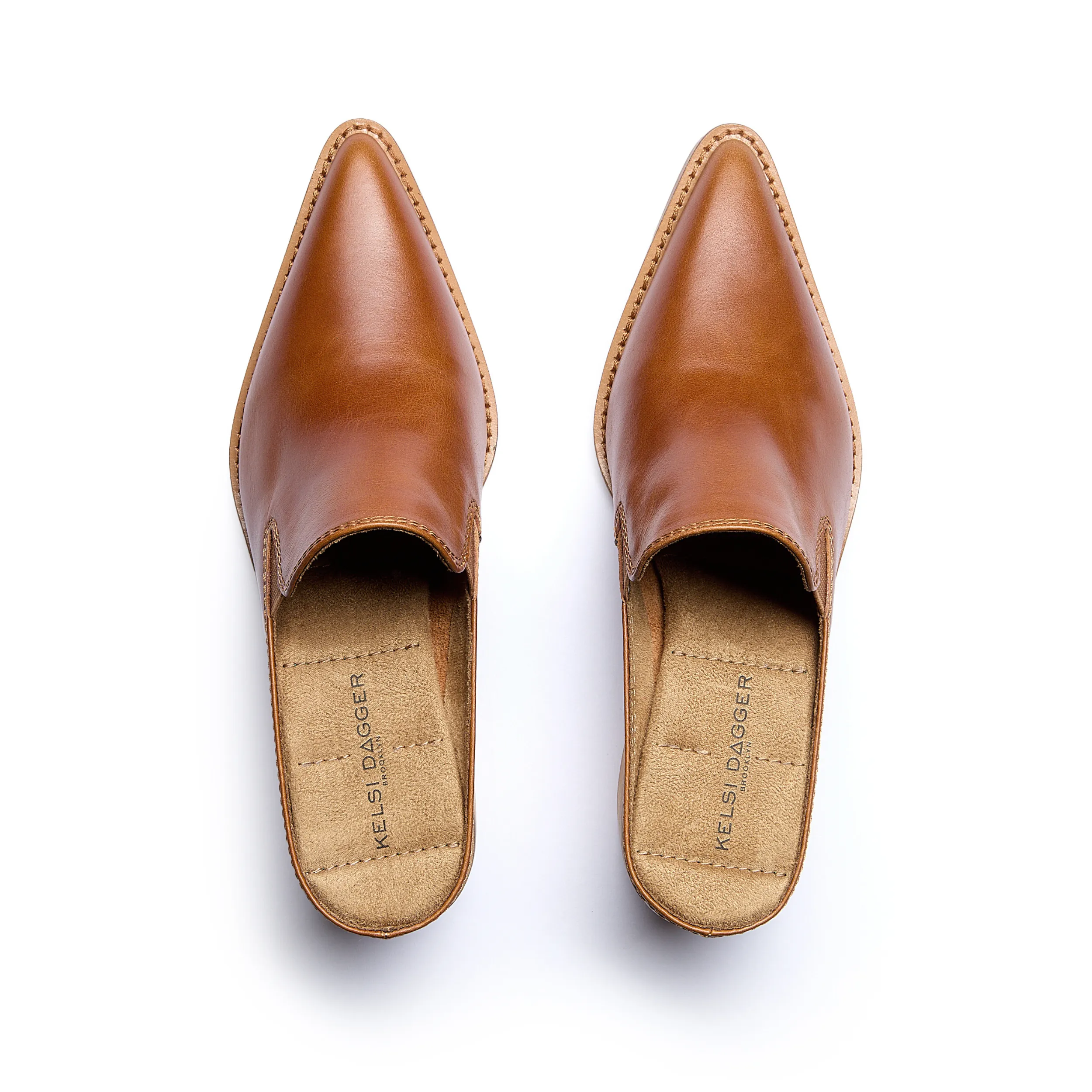 Mason Caramel Pointed Toe Mules