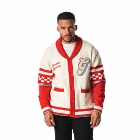 Cream Memphis Grizzlies Jacquard Button-Up Sweater