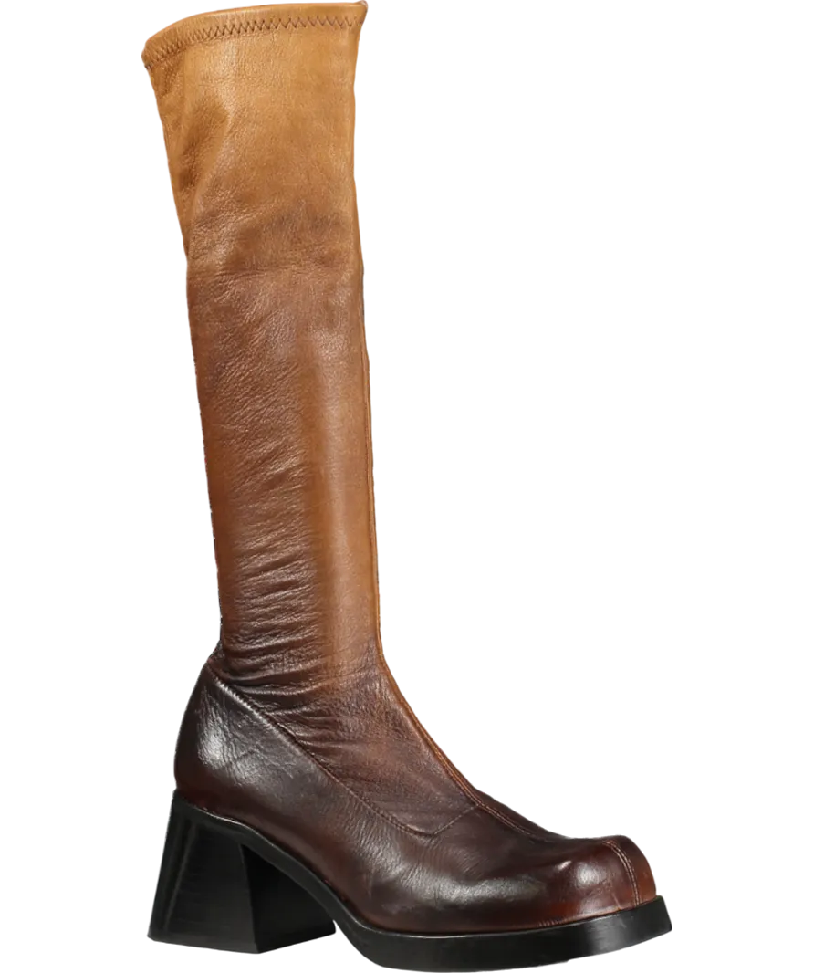 Miista Brown Yum Leather Boots UK 4 EU 37 👠