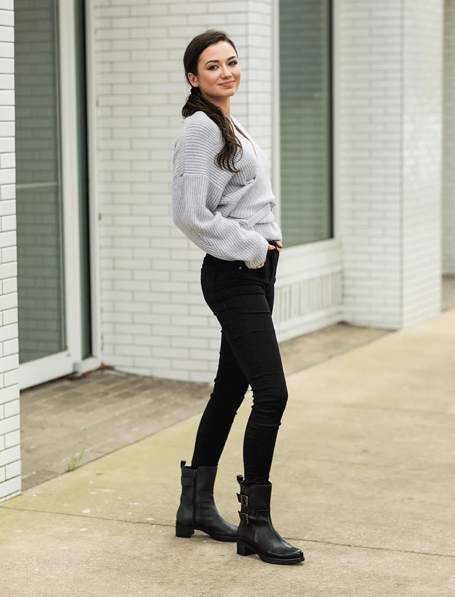 MOTO-BLACK MILLED CALF