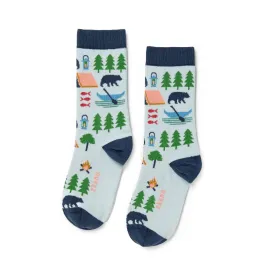 National Park - Organic Cotton Crew Socks - Clearwater